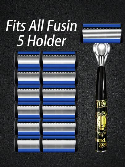 Rasoio manuale a 8 lame con 8 testine di ricambio, lame in acciaio inossidabile anti-graffio