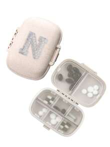 1pc Portable Dual Layer 8 Slot Pill Box, Mini Compact Pill Organizer - Pill Case Tablet Storage Container, Weekly Pill Box, Medication Dispenser - Multicolor - View 24