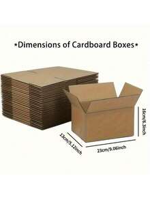 10pcs/Set Small Item Transport Box Set, Brown Corrugated Paper Mailing Boxes With Lids, DIY Gift Packaging Boxes, Suitable For Christmas, Halloween Gifts - Multicolor - View 6