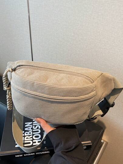 1 件装 Core Velvet 绿色时尚百搭简约男士胸包