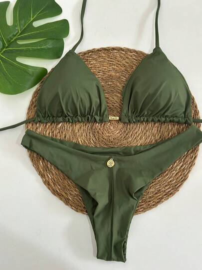 BIquíni Cortininha Fio duplo com Amarração