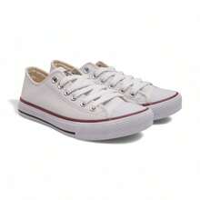 Women's Retro Sneakers – Comfort, Style And Grip With Rubber Sole - Red White - View 5