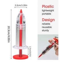 3pcs/5pcs/10pcs Mini Seed Planter Syringe Style Manual Press Seeder Tool For Sowing Seeds Without Digging Holes - Red - View 3