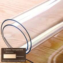 透明桌面保护套，1.0mm 厚塑料桌布，PVC 透明桌面保护套，餐桌保护套，厨房、梳妆台、写字台用乙烯基桌布桌垫 - 透明-1.0mm - 查看 20