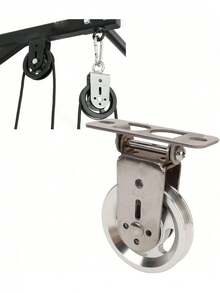 RiToEasysports Rueda de Polea de, Rueda de Tracción de Rotación Silenciosa de Acero Inoxidable para Sistema de Polea Que Levanta Equipos de Gimnasio - aluminio - Ver 5