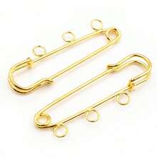 5pcs Craft Safety Pins Brooch Metal Sewing Pins With Loops Sewing Clothes Pins For Tags DIY Handmade Jewelry Making Accessories Findings - Brooch Pins - View 16