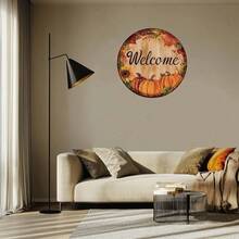 Christmas Metal Sign Polar Bear Gift Round Tin Sign For Kitchen Garden Yard Bar Winter Wreath Home Decor 8x8 Inch - Sign25 - View 6