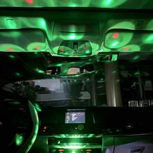 2 piezas Lámpara de proyección de efecto de escenario de ritmo musical USB, Luz de escenario de fiesta LED, Luz LED de ambiente romántico para coche, dormitorio, fiesta - Multicolor - Ver 10