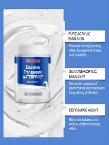 2pcs/Set Transparent Waterproof Sealant Glue, Quick Filling Invisible Sealant Glue For Construction And Home Use