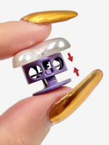 2pcs Metal Elastic Adjustable Double Hole Pig Nose Buckle, For Clothing, Shoelaces, Drawstring, Pants Leg Elastic - Multicolor - View 6