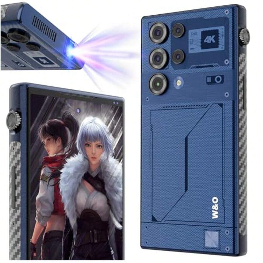 2025 5G Unlocked Smartphone, Built-In Projector & Tripod, 6.79'Android ...