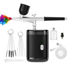 1pc Airbrush Kit 1200mah Airbrush Set With Compressor Portable Airbrush Set For Makeup Cake Decoration Model Painting Nail Art Barber