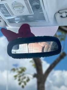 1pc Plush Rearview Mirror Cover, Protective Rearview Mirror Decoration Cover, Anti-Collision Protection Cover For Car - Multicolor - View 7