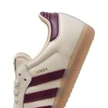 Adidas Unisex SAMBA OG Casual Sneakers In Wonderful White/Dark Red/Resin Yellow, JS3830 - Wonderful White/Dark Red/Resin Yellow - View 9