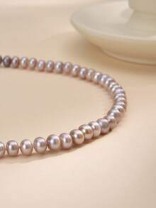 1 pieza Collar de perla natural de plata esterlina 925, regalo de boda, compromiso, Día de la Madre, cumpleaños