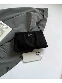 Autumn/Winter New Corduroy Large Capacity Clutch Bag, Fashion Versatile Party Makeup Bag