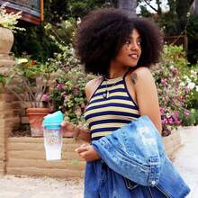 Portable Plastic Breakfast Cereal Cup, Suitable For Quick Breakfast, Can Hold Breakfast Cereal And Milk For On-The-Go, Container For Your Favorite Breakfast Cereal, No Spoon Or Bowl Needed. - Yellow - View 3