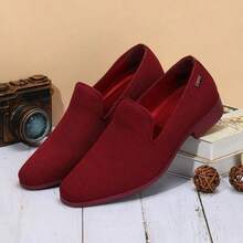 Mens Loafers Dress Shoes  Driving Shoes Tuxedo Suit Shoes - Burgundy - View 5