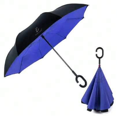 ELE-GATE sombrilla Paraguas Invertido Doble Refuerzo Resistente Ligero