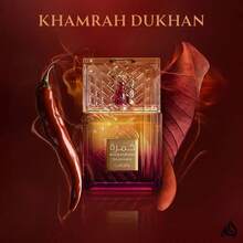 Lattafa Khamrah Dukhan Eau De Parfum For Unisex – 3.4 Oz / 100 Ml | Amber Spicy Gourmand, Smoky Sweet Oriental, Long Lasting Perfume - Amber Cay Gourmand - Xem 5