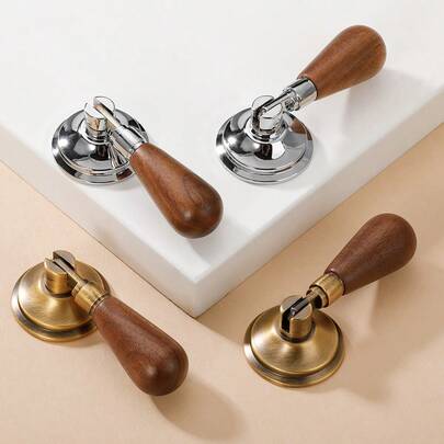 1件法式奢华银色橱柜门把手，衣柜抽屉复古胡桃木新款中式吊坠拉手