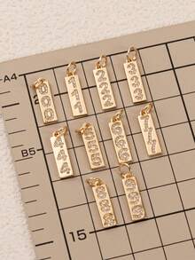 1PC Angel Digital Pendant, Jewelry Pendant, Necklace, Brass Women's Band, Rhinestone Pendant, Personalized , Geometric Quadrilateral