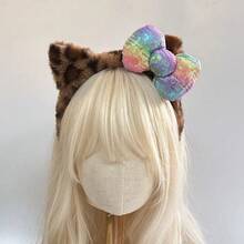 Tom's Cat Ear Plush Headband, S Casual Photo Hair Accessories, Headband With Bow, Polyester Fiber, Suitable For All Seasons Valentines,Hairband,Hair Hoop Headbands ,Head Piece - Nhiều màu - Xem 10
