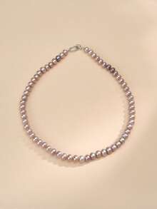 1 pieza Collar de perla natural de plata esterlina 925, regalo de boda, compromiso, Día de la Madre, cumpleaños