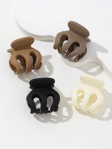 8 件 Edium 爪形发夹，女士哑光 2 英寸矩形和 1.6 英寸双排齿小发爪夹，适用于稀疏/中等细发质，发夹，发夹，发夹，接发夹，休闲秋冬发饰，适合女士度假装扮 - 彩色 - 查看 10