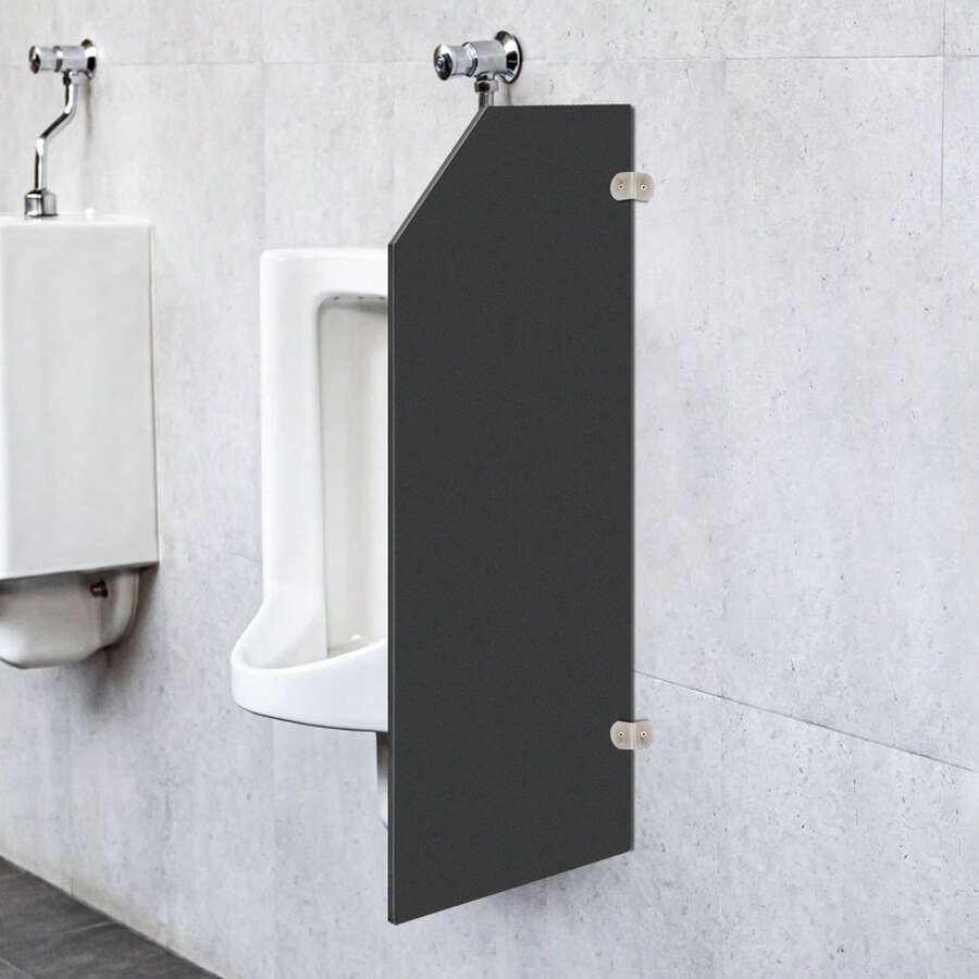 YUNRUX Urinal Partition Wall Toilet Partition, Wall-Mounted Men Urinal Partition Wall, Urinal Partition Wall Partition Wall - Black - View 1