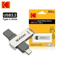 Ổ đĩa flash USB 3.2 Type-C Kodak 256GB 128GB 32GB, thẻ nhớ tốc độ cao đa năng, tương thích với điện thoại thông minh và máy tính xách tay. - Xám - Xem 14