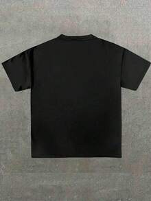 Men's Spawn Graphic T-Shirt - Black Cotton Casual Round Neck Short Sleeve Tee With Bold Colorful Comic Print, Lightweight & Breathable For Casual Attire, Casual Wear Tee |   Spawn Character Shirt |   Digital Print Design - 黑色 - 查看 2