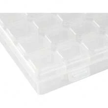 Organizador de joyas todo en, caja organizadora de plástico para manualidades 56 rejillas caja almacenamiento para decoración uñas con manijasíbles para cajas de pintura de diamantes - 1 - Ver 8