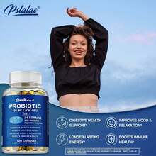 PSLALAE Probióticos 100 Mil Millones De UFC - Salud Digestiva E Intestinal - Alivia El Estreñimiento, La Diarrea, Los Gases Y La Hinchazón - 120 Unidades - 120 cápsulas - Ver 5