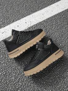 بوت رجالية عالية الكاحل، خريف/شتاء، بوت جلدية سوداء كاجوال متعددة الاستخدامات، بوت كارجو مقاومة للبلى منخفضة القطع، بوت كاجوال عصرية جديدة تناسب الملابس الرسمية، بوت بسحاب معدني مريحة