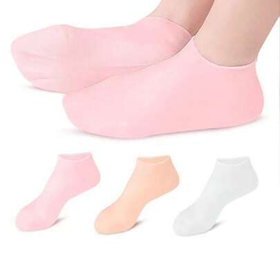 1/2pcs Elastic Silicone Moisturizing Socks, Foot Moisturizing Anti-Cracking Silicone Socks, Slip-On Foot Care Silicone Socks