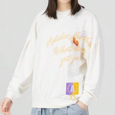  Adidas New Women's Tops Sports Casual Comfortable Round Neck Sweatshirt Pullover