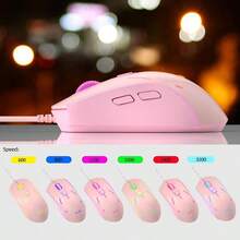 GT838 Gaming Keyboard And Mouse Combo 104 Keys RGB Backlit Quiet Wired Keyboards For Laptop PC  With Number Pad Metal Panel AntiGhosting Pinkgift - 粉色 - 查看 3