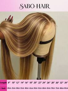 200% Plus Density Lace Front Wigs 28 30 32 Inch 13X4 13X6 HD Bone Straight HD Lace Wigs Natural Swiss Pre Plucked Transparent Lace 4/27 Honey Blonde Color Human Blended Hair Wigs With Baby Hair High Temperature Resistant Fiber Wig For Women - S4/27 - View 13