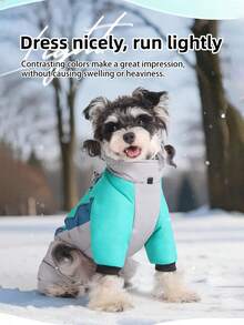 Full Body Dog Coat - Warm Fleece Jacket For Small Dogs, Turtleneck Winter Coats With Harness, Reflective Dog Snowsuit Windproof Puffer Jackets With Legs - Multicolor - View 5