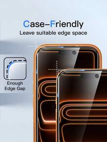 3 pezzi Pellicola protettiva in vetro temperato 9H, adatta per iPhone 11/12/13/14/15/16/17/17 Air/17 Pro/17 Pro Max, anti-graffio, anti-impronta, anti-sbirciata, compatibile con custodie per telefono, copertura completa dello schermo