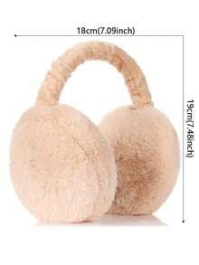 Solid Color Earmuffs - Soft Plush Ear Warmer, Soft Plush Foldable Earmuffs - Unisex Comfortable Ear Warmers,Foldable Ear Muffs, Comfortable Coldproof Earmuffs For Winter Outdoor Winter Accessories,Back To School,New Year - Multicolor - View 6