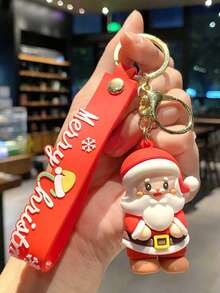 1 Stück - Neue süße Weihnachtsmann Schlüsselanhänger Cartoon Schlüsselanhänger Auto Anhänger Rucksack Hängeaccessoires Kleine Geschenke, Weihnachtsdekoration Geschenke für Menschen Taschenbaumler Auto Lehrer Schwester Geschenkideen