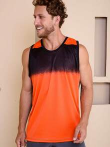 Men's Sublimated Grade Breathable Tank Top For Workout Gym Simple Summer Regular Fit No Halloween - 橘色 - 查看 4