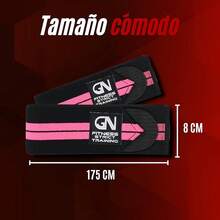 GN FITNESS Vendas Para Rodillas Gym, Wraps Para Rodilla Gym, Rodillera para Gym, Equipo de entrenamiento de pesas, Evita lesiones en tus articulaciones, Unise (Negro) - rosa - Ver 2