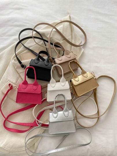 1pc Pu Magnet Closure Fashion Solid Color Pu Flap Mini Bag Fashionable Retro Handbag Versatile Shoulder Crossbody Small Square Bag Suitable For Daily Use, Suitable For Teenagers Outings, Outings, Travel, Shopping, Parties, And Other Occasions Perfect Choice, Can Also Be Given As A Gift To Friends