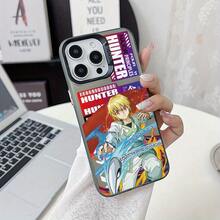 Nueva funda de teléfono creativa y popular para chicos de anime Kurapika, adecuada para para 16, 16E, 15, 14, 13, 12, 11 Pro, X, XR, XSMAX, 8, E Plus, con un diseño único y una carcasa dura mate de plata brillante.17 17promax. - Negro - Ver 3