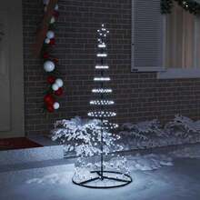 LED Weihnachtsbaum Kaltes Weiß 138,5 x 138,5 x 399 cm Metall-XY692197