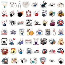 55pcs Cartoon Bowling Stickers Graffiti Vinyl Decals For Luggage, Water Bottles, DIY Skateboard, Bags, Helmets, Self-Adhesive - Multicolor - View 5
