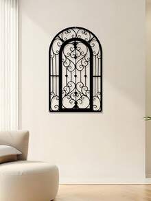 1 件复古拱形鸢尾花金属墙饰 - 适用于前门、窗台、庭院围栏复古风格室内/室外装饰 - 耐用的金属结构、流畅的线条设计，适合新年和圣诞节装饰 - 彩色 - 查看 9